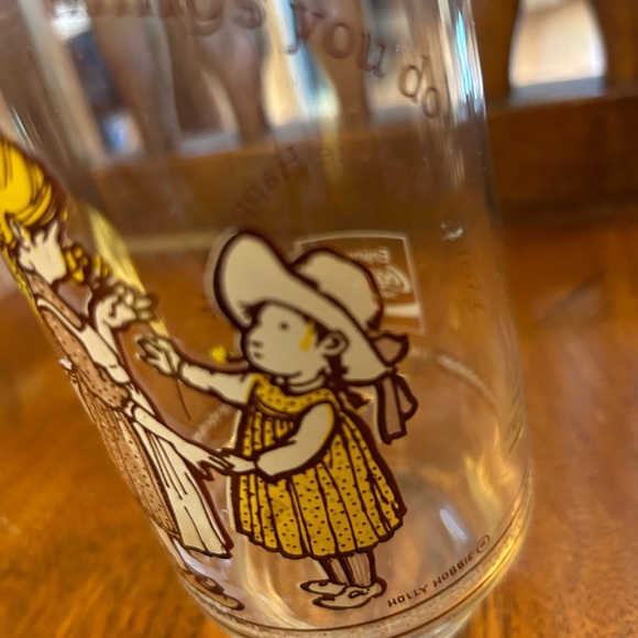 Vintage Holly Hobbie Happy Talk Glass “Love is the little things you do” - Picture 3 of 5